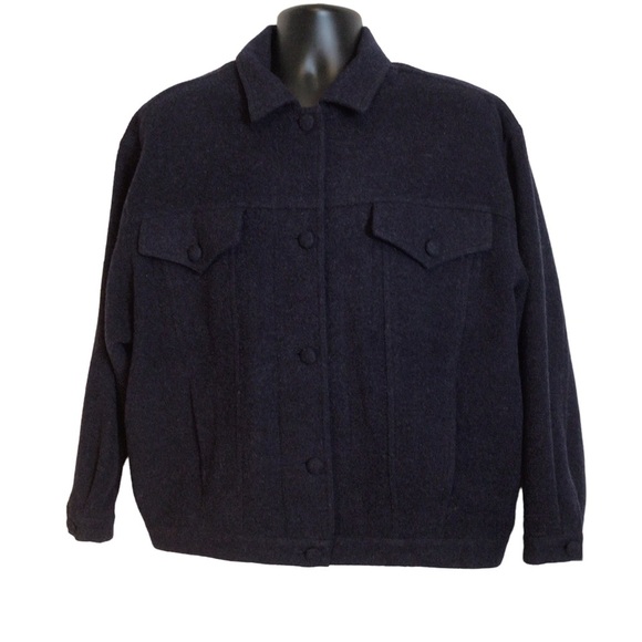 ISDA&CO Navy Wool Jacket Women's Size Medium - Picture 1 of 8